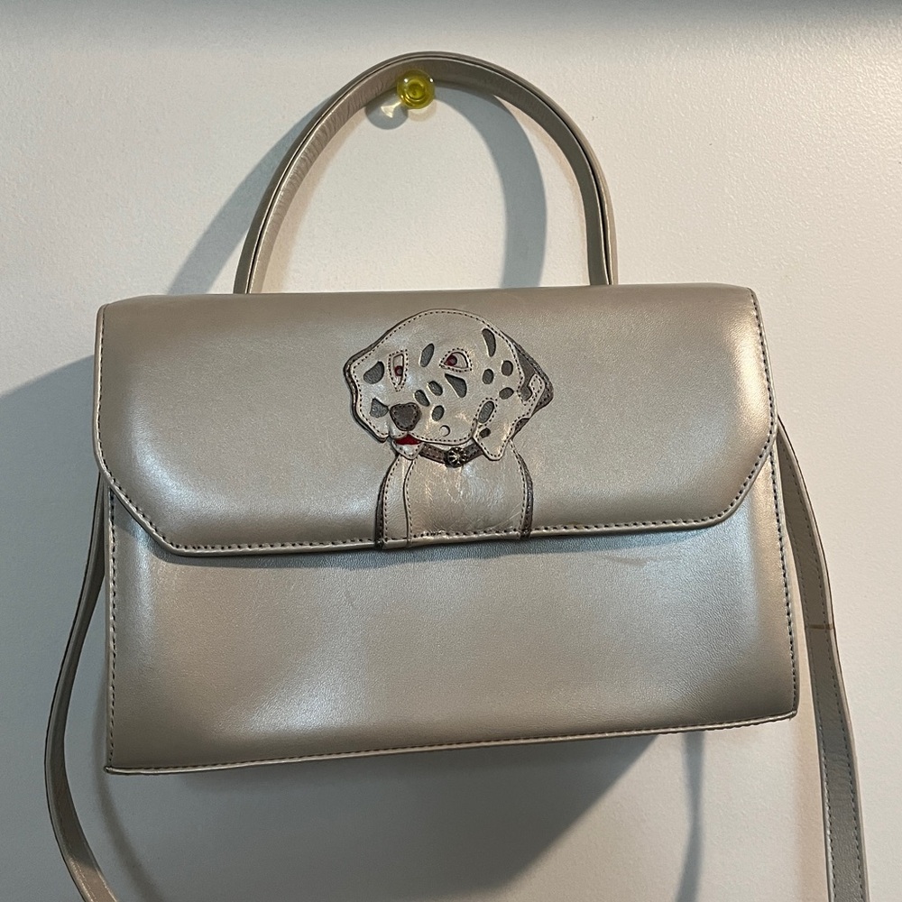 MARGARET JERROLD Dalmatian Purse Dog Hand Bag Satchel Leather Shoulder 101 Puppy